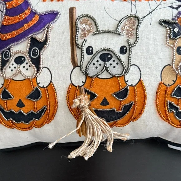Halloween French BullDog 10x 14 Pillow! - Picture 3 of 8